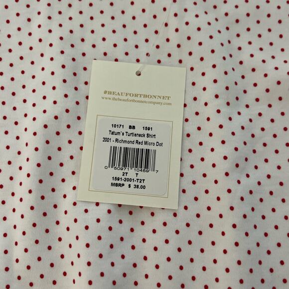 Tbbc tatum’s turtleneck shirt in Richmond red dot size 2T - Picture 6 of 6
